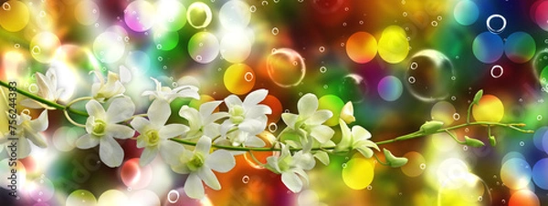 Obraz Orchid Spray on Black