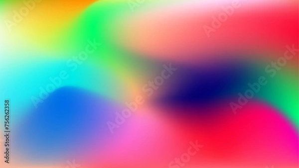 Obraz Dynamic Colorful Abstract Vector Art Background with Blurred Gradient