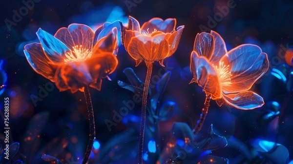 Obraz Glow in the dark flowers