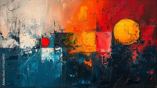 Obraz Beyond Boundaries. Unleashing Abstract Brilliance on Canvas