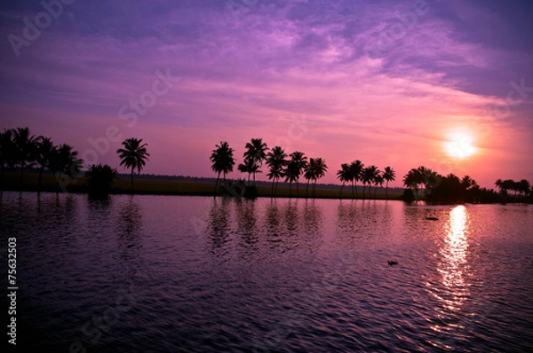 Fototapeta evening sky kerala