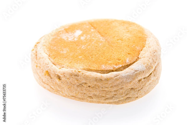 Fototapeta English muffin isolated on white