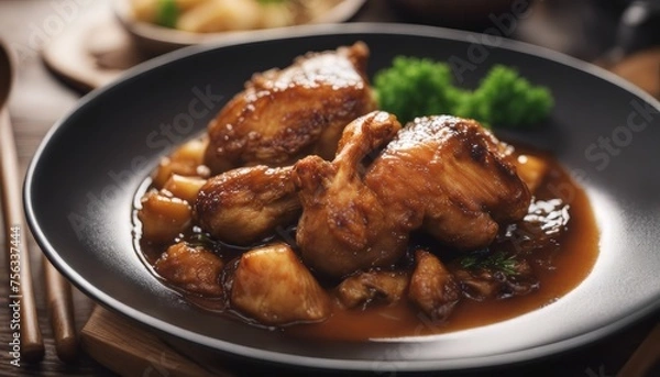 Obraz Fowl stewed with soy sauce, Chicken thigh