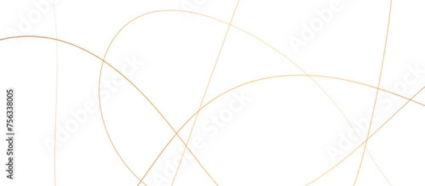Fototapeta Random chaotic lines abstract geometric pattern. vector textrue 3d illustration. geometric design created using light gold digital net web line tecnology. white color in backdrop.