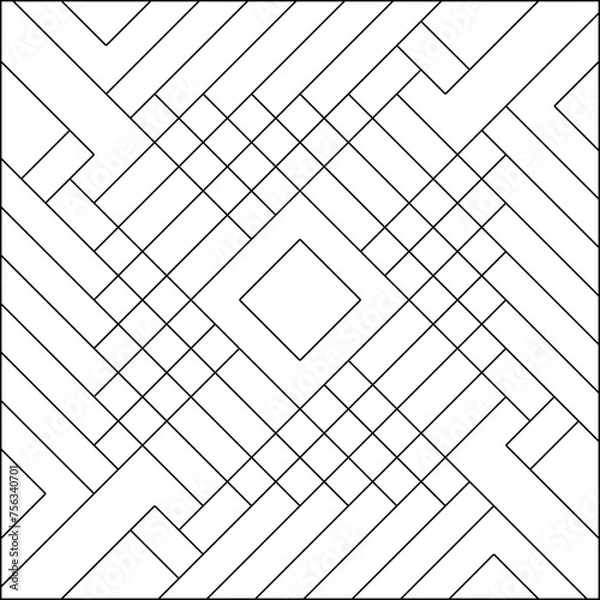 Fototapeta Easy Coloring Pages for Adults. Coloring Page of geometric abstract. EPS 8. #782
