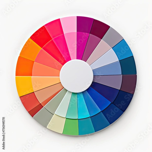 Fototapeta Color Wheel With Different Colors of Paint