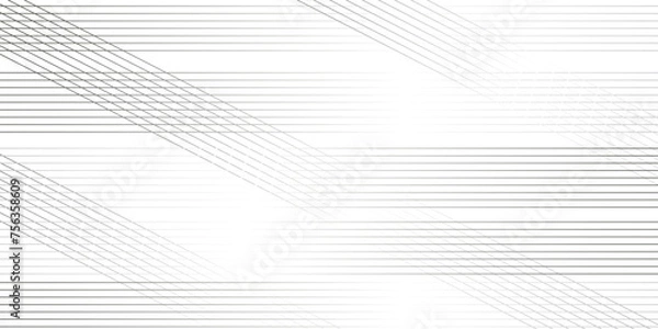 Fototapeta Abstract white wave line elegant white striped diagonal line technology concept web texture. Vector gradient gray line abstract pattern Transparent monochrome striped texture, minimal background.