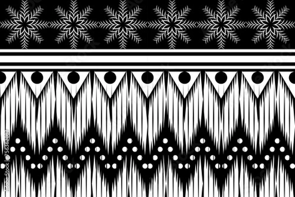 Obraz black and white seamless pattern