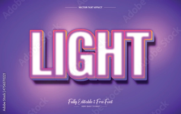 Fototapeta Light modern effect text style