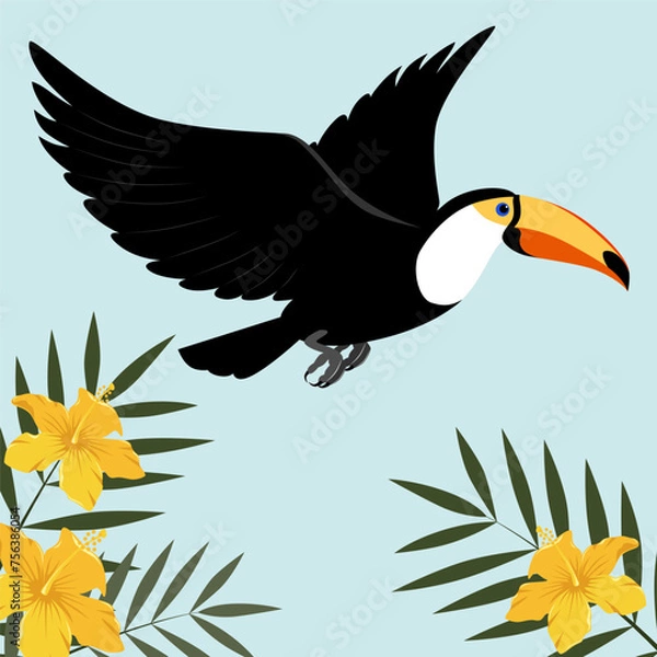 Obraz The toucan is flying.