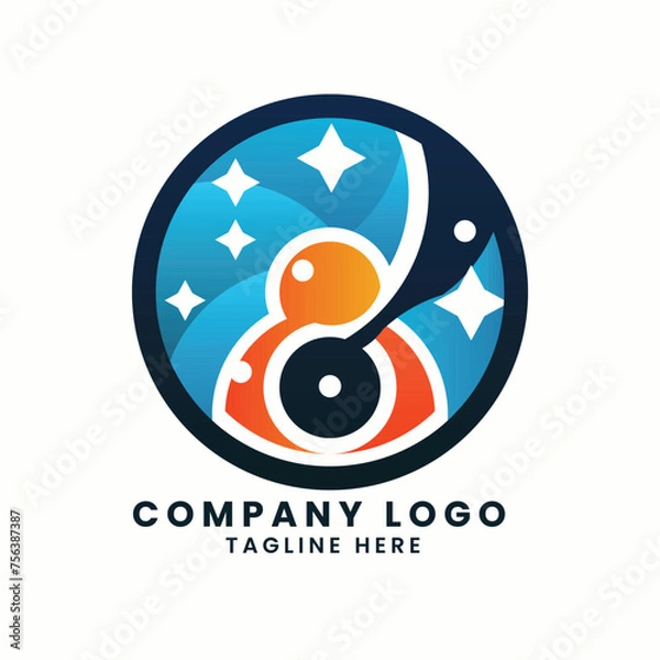 Fototapeta Abstract business real estate house building company factory vector logo concept symbol elements design template of business logo