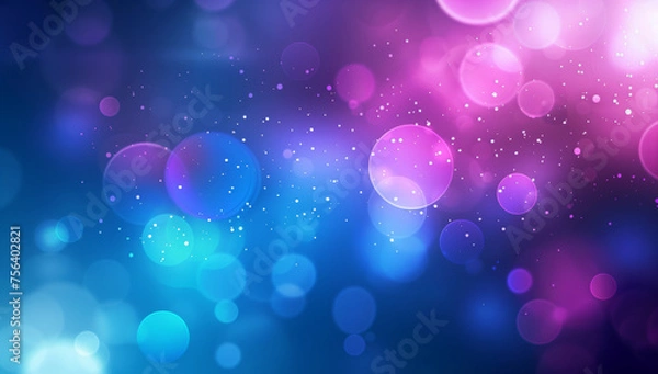 Obraz A blue and purple background with many small circles