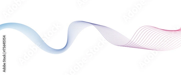 Obraz abstract wavy lines background element. Suitable for AI, tech, network, science, digital technology theme