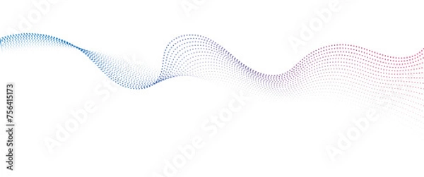 Obraz abstract wavy lines background element. Suitable for AI, tech, network, science, digital technology theme