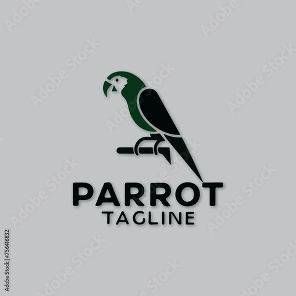Fototapeta parrot modern logo vector design