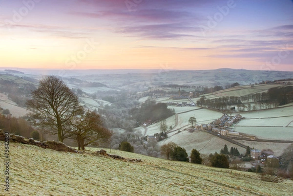 Fototapeta Frosty Yorkshire Winter Landscape