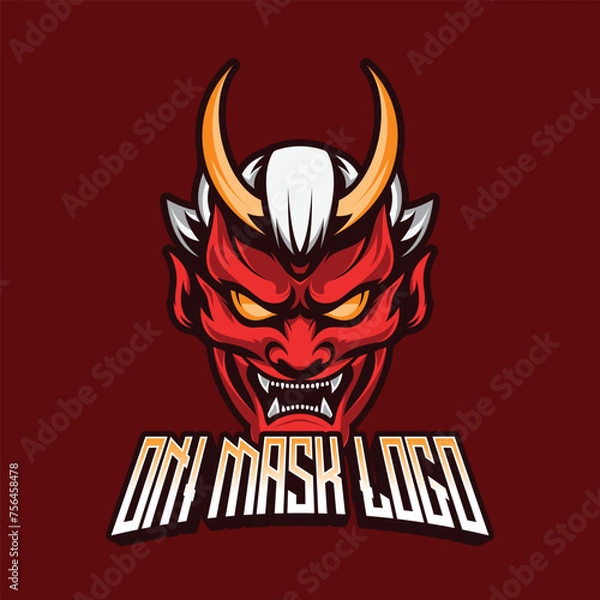 Fototapeta Oni Mask Logo