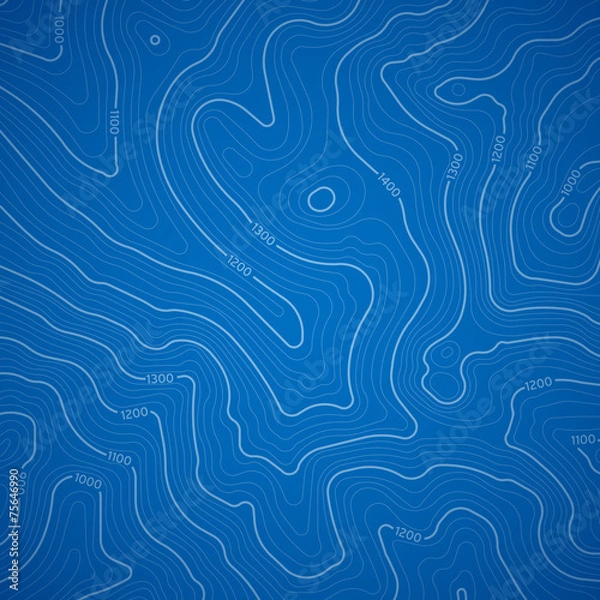 Obraz Niebieskie tle topograficzne