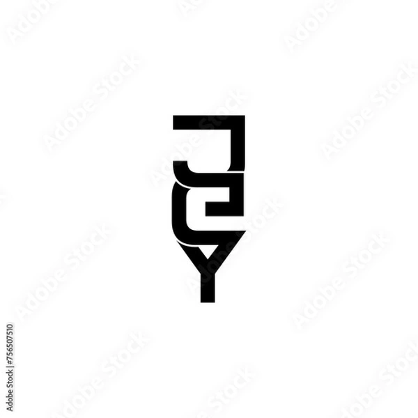 Fototapeta jey lettering initial monogram logo design