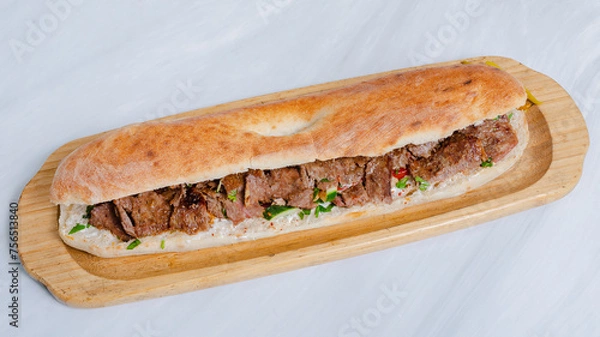 Obraz Limousine beef doner kebab isolated 