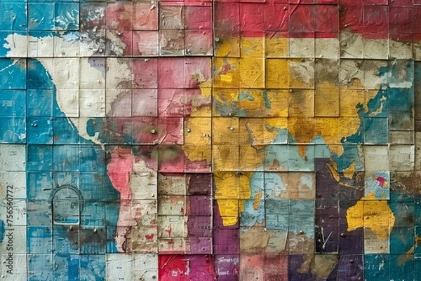 Fototapeta Cosmic Cartographer's Dream