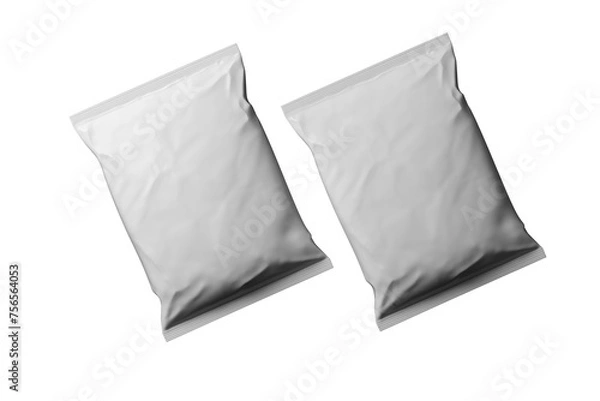 Fototapeta Zig bag mock-up. Zip bag template on cutout background.