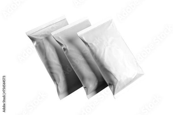 Fototapeta Zig bag mock-up. Zip bag template on cutout background.