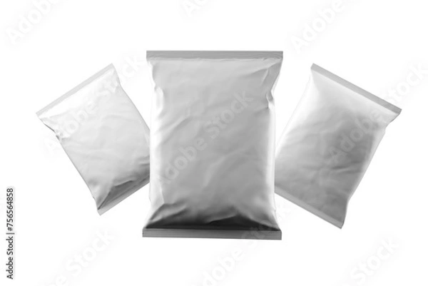 Fototapeta Zig bag mock-up. Zip bag template on cutout background.