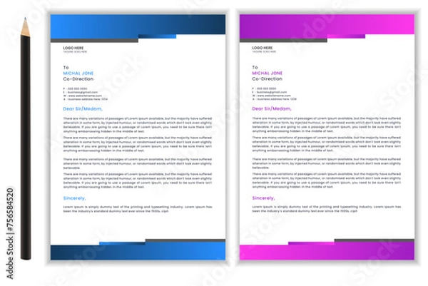 Obraz letterhead design template...