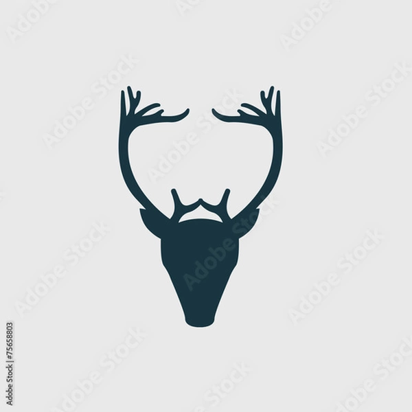 Obraz deer head hipster vector icon