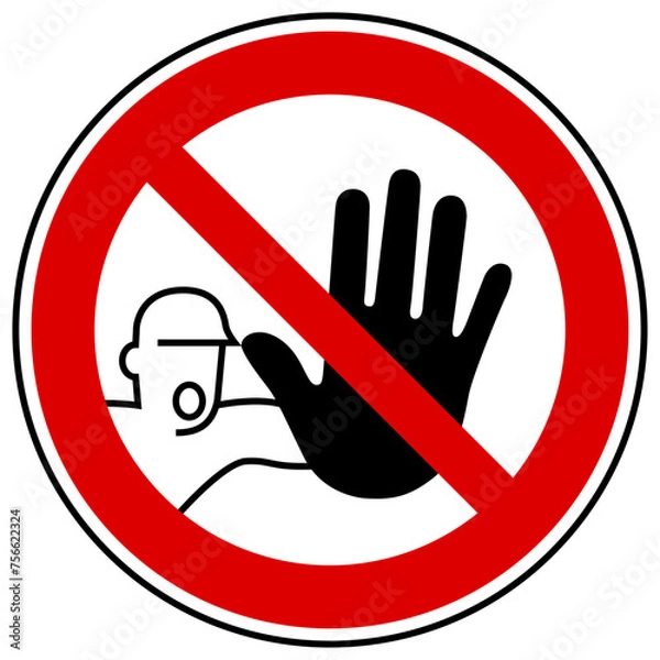 Obraz Panneau défense d'entrer 3