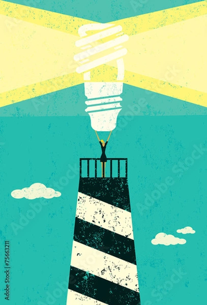 Obraz Energy conservation lighthouse