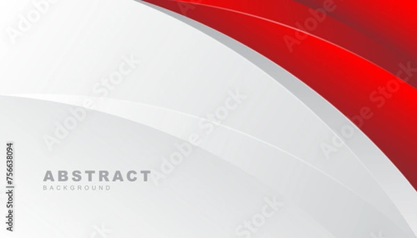 Obraz Red curve on a white background vector