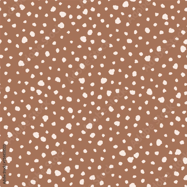 Obraz Brown seamless pattern with beige spots