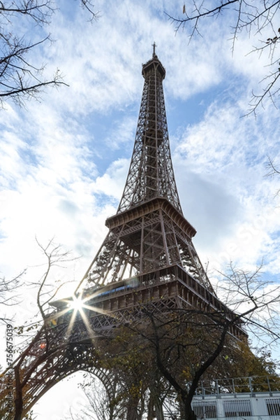 Fototapeta Eiffel Tower Sun Star