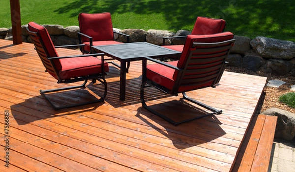 Obraz Backyard Deck and Chairs