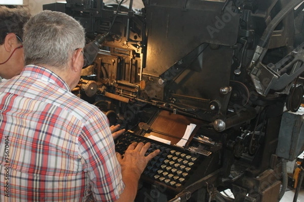 Fototapeta Linotype Machine