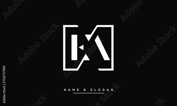 Fototapeta EA, AE, E, A, Abstract Letters Logo Monogram