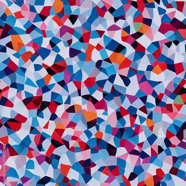 Obraz abstract Seamless Pattern design element geometric shape generative ai art