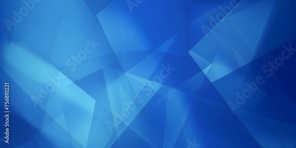 Fototapeta Abstract blue triangle blend geometry lighting background, technology or business theme backdrops.
