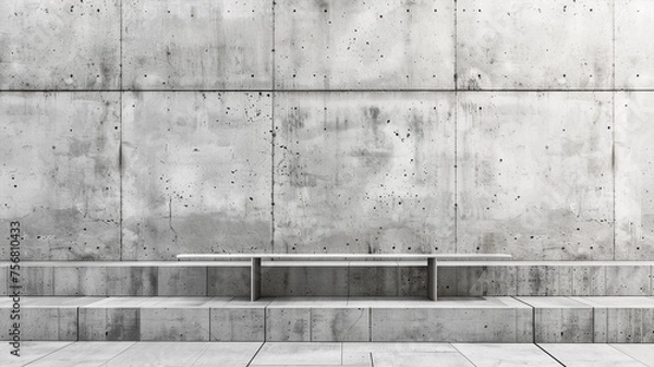 Fototapeta Concrete empty wall with sun rays