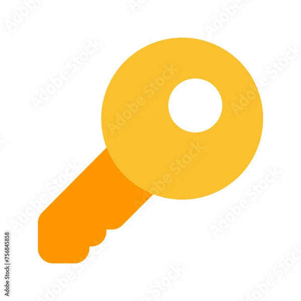 Fototapeta key Flat icon