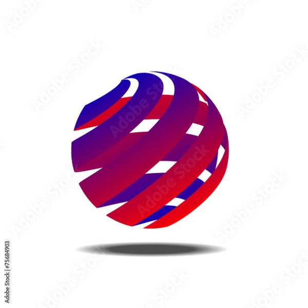 Obraz Abstract colorful circle vector logo template