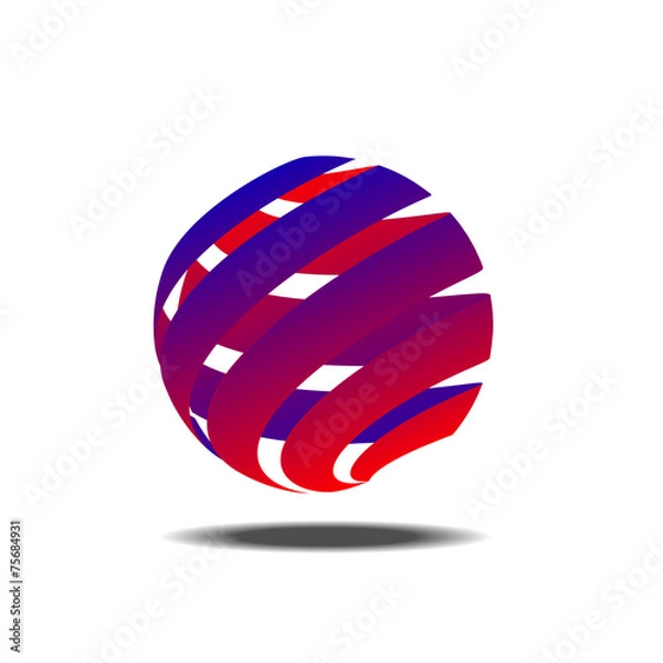 Obraz Abstract colorful circle vector logo template