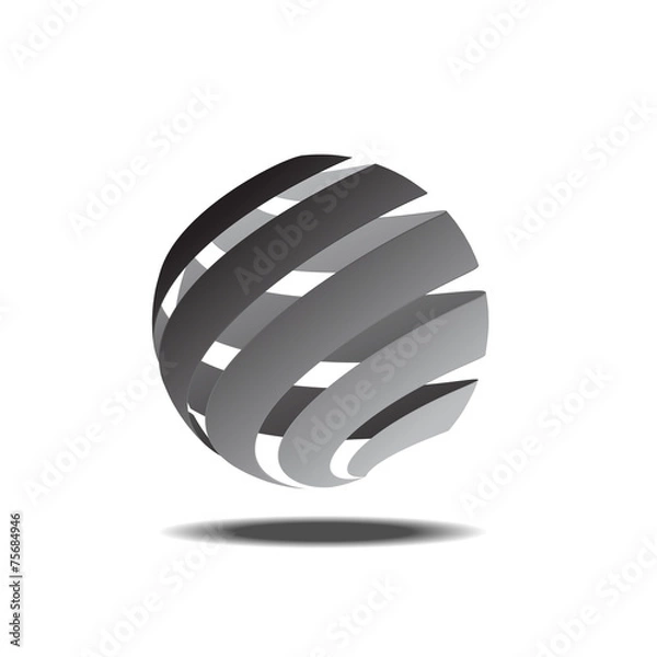 Obraz Abstract colorful circle vector logo template