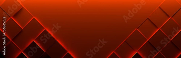 Fototapeta Wide Dark Red Tiled Background With Copy Space (3D Illustration)