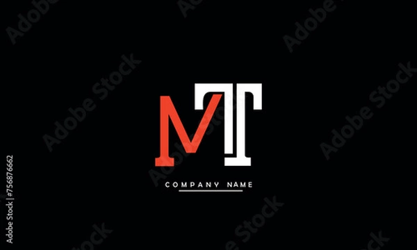 Fototapeta MT, TM, M, T Abstract Letters Logo Monogram