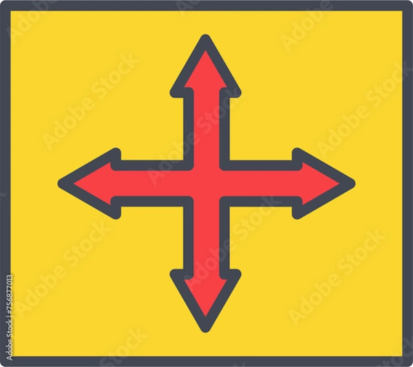 Fototapeta Directions Vector Icon