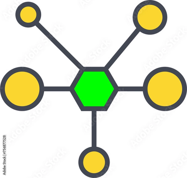 Fototapeta Molecule Vector Icon