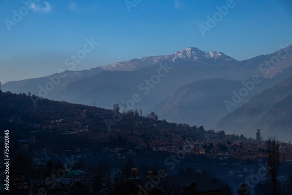 Obraz time clouds over the mountains